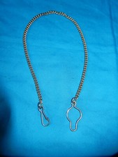 ANCIENNE CHÂTELAINE CHAÎNE ARGENTÉE  PORTE MONTRE  VINTAGE  BIJOUX FANTAISIE