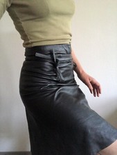 Jupe en cuir Comptoir des Cotonniers Mi-longue taille haute T36