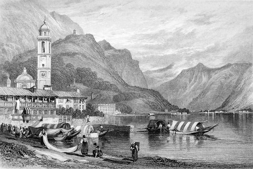 Italie gondoles sur le lac - sur,
