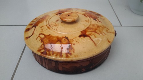 Terrine terre cuite - , vernissée