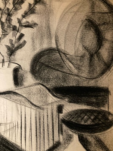 Dessin fusain papier nature - papier,