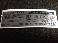 Tire info decal st50 st70 - info,