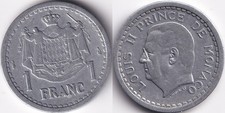 1 Franc 1943 - Monaco - Louis