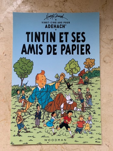 Carte postale 15x10 tintin - carte,