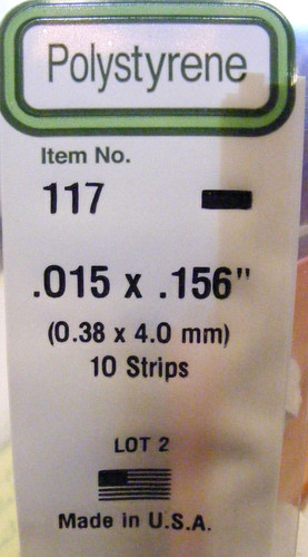 Evergreen 117 styrene - #117, strips
