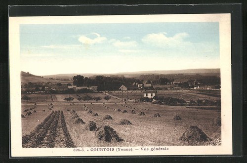 Cpa courtois vue générale - cpa,