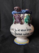 Ancien Pichet trompeur / Faience salamandre