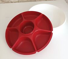 Plateau apéritif rouge & blanc "Tupperware"