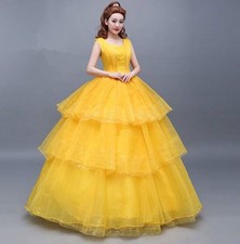 La Belle et la Bête Belle Disney Costume Cosplay Robe de Soirée Longue...
