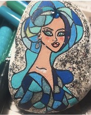 Galet Portrait Femme