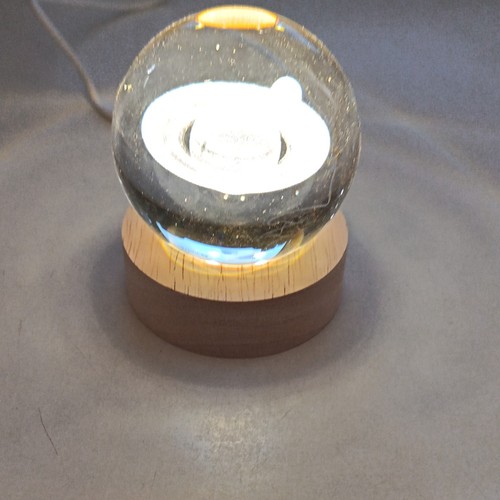 Lampe table boule verre - lampe,