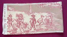 Tissu vintage toile de Jouy Olivier Thevenon  larg 280  cm x H 17 cm réf C422