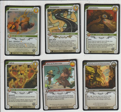 Lot cartes wakfu - wakfu, tcg