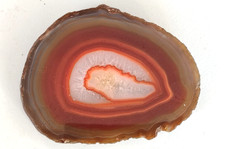 Tranche d'agate marron orange