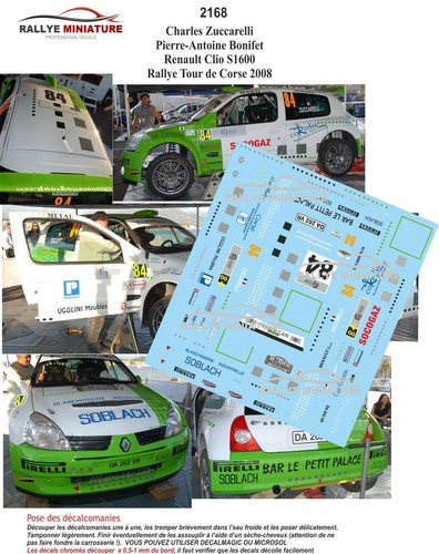 Decals ref 2168 renault - decals, 1/43
