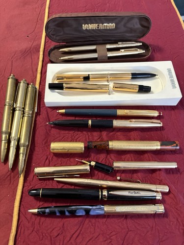 Lot stylos plaqué or - de,
