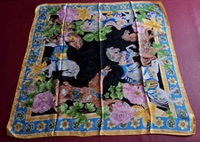Ancien Grand Foulard 100% Soie
