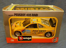 Voiture miniature au 1/24: PEUGEOT 405 Dakar de BBURAGO en boîte d'origine.