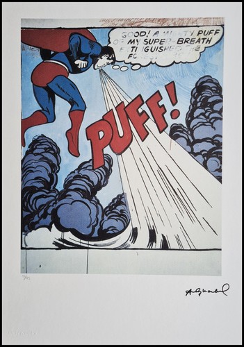 Andy warhol superman signé - warhol,