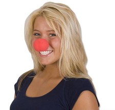 LOT OF 50 RED FOAM CLOWN NOSE