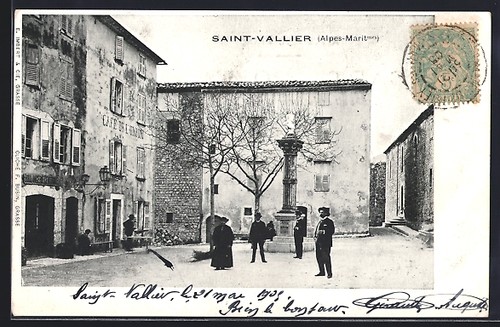 Cpa saint vallier place - cpa, saint-vallier,