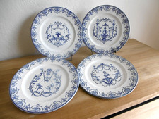 ASSIETTES PLATES FAIENCE JULES VIEILLARD BORDEAUX DECORS  MOUSTIER Lot 3.
