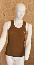 Débardeur marron neuf avec cachemire taille XS Lucien Pellat-Finet (sm)