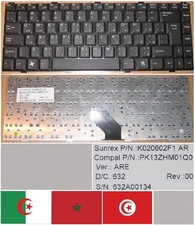CLAVIER QWERTY ARABE ASUS Z96, K020602F1, PK13ZHM01Q0 Noir