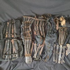 Authentique Ancien Samurai Yoroi Chaîne Armer Gurde Kote Edo Era De Japan-h0530-