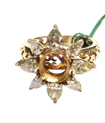 14k fleur design ancien - 14k, or