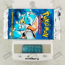 20.844g Blastoise art ! Pokemon Base Set Booster Pack TCG 4th print UK 1999-2000