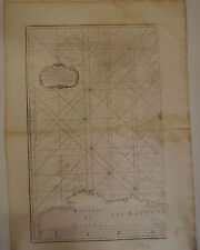 Carte marine Cote des Asturie et Galice époque XVIII° Siècle