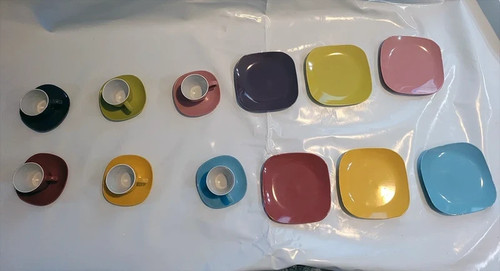 Tasses café assiettes - tasses, à