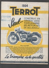(moto) vieux papiers publicité : caaloge TERROT 1954  (P46410)