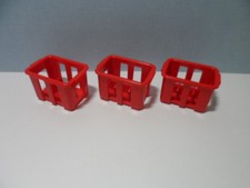 PLAYMOBIL – 3 cagettes rouges pour bouteilles / Case for bottle / 3201 3204 5024