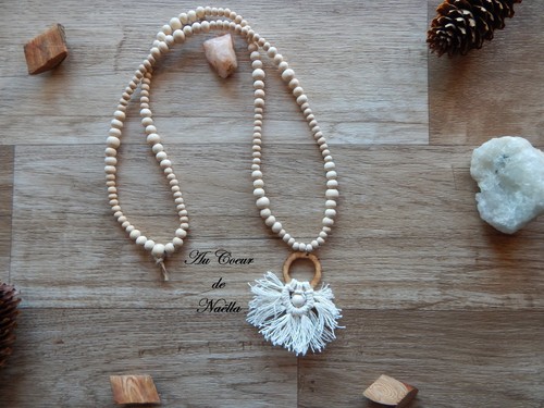 Collier long sautoir fleur - long,