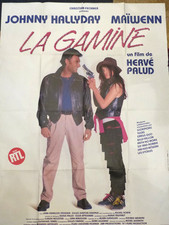 Affiche 120x160 - LA GAMINE -Johnny HALLYDAY - MAÏWENN - 1992