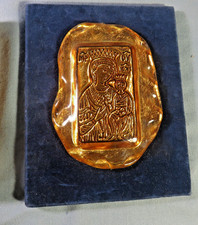 Vierge à l'Enfant ,Madonna della Salute( de Venise)  verre  sur velours Murano