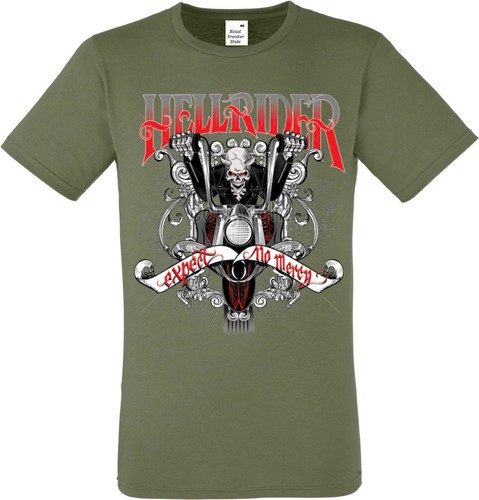 Shirt olive avec motif - t-shirt,