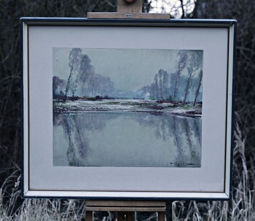 Paysage hivernal rivière - paysage,