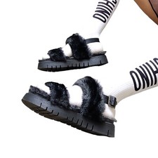 Mules femme hiver noires