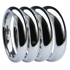 18ct or Blanc Escarpin Mariage Anneaux X Lourd Confort 2mm 3mm 4mm 5mm 6mm 750