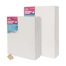 Toile Tendue avec Cales en Bois Blanc Vide Peinture Conseil