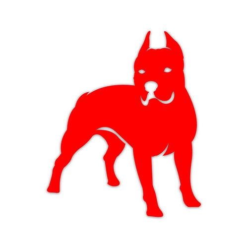 Pit bull vinyl sticker - die, cut