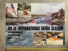 canoe kayak international Tatra slalom Czech vintage poster 1988