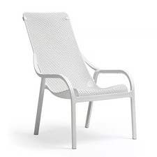 Nardi, Fauteuil pour Jardin Net Lounge Blanc, Meubles Chaises Fauteuils