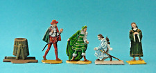 Plats d'étain - Zinnfiguren - Flat Tin : 5 figurines civiles renaissance