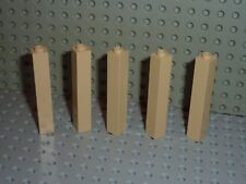 5 x Murs LEGO tan bricks 2453