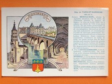 cpa Pub PASTILLE VALDA Illustration MONTAUBAN Tarn et Garonne EGLISE et GALERIES