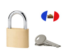 Cadenas à Clé en Fer Laiton